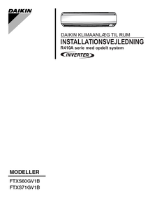 FTXS60-71GV1B_IM_3PDA248445-1_Installation manuals_Danish download